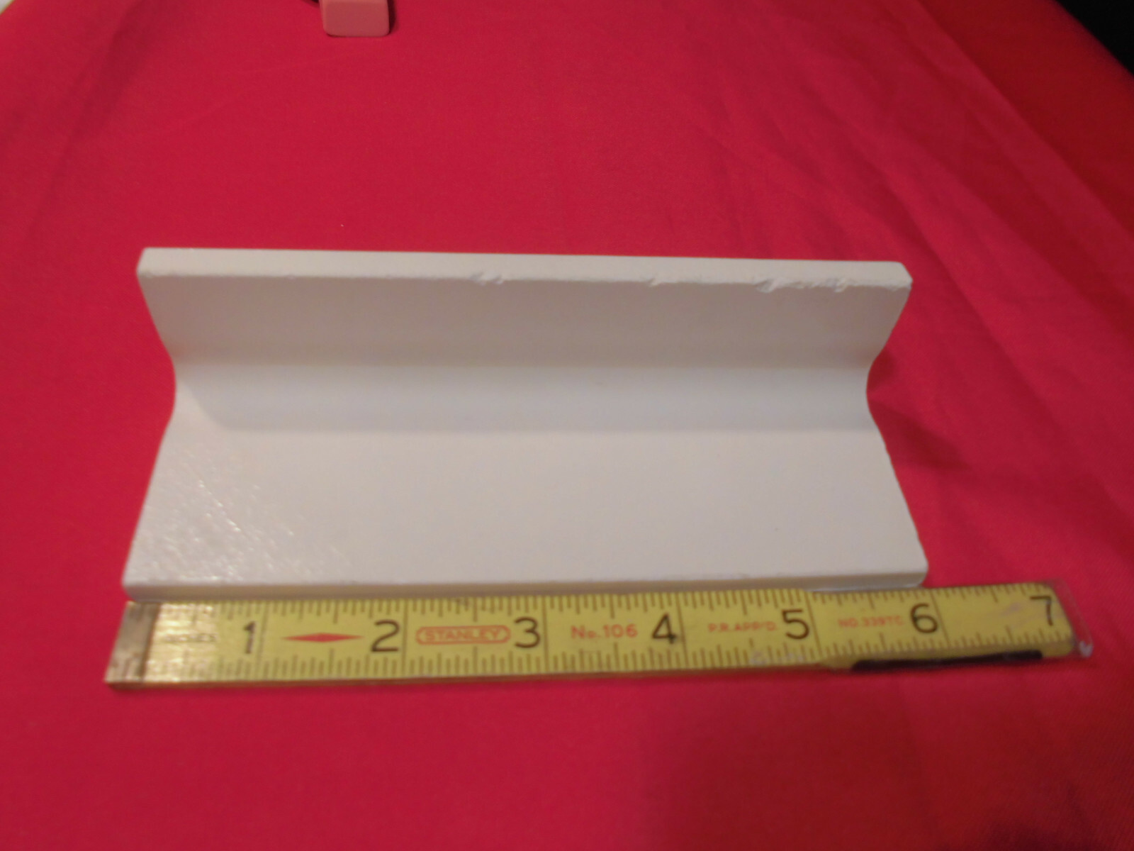 1pc. Off-White V-Cap Crystalline Ceramic Tile: Counter-Top Edging American Olean