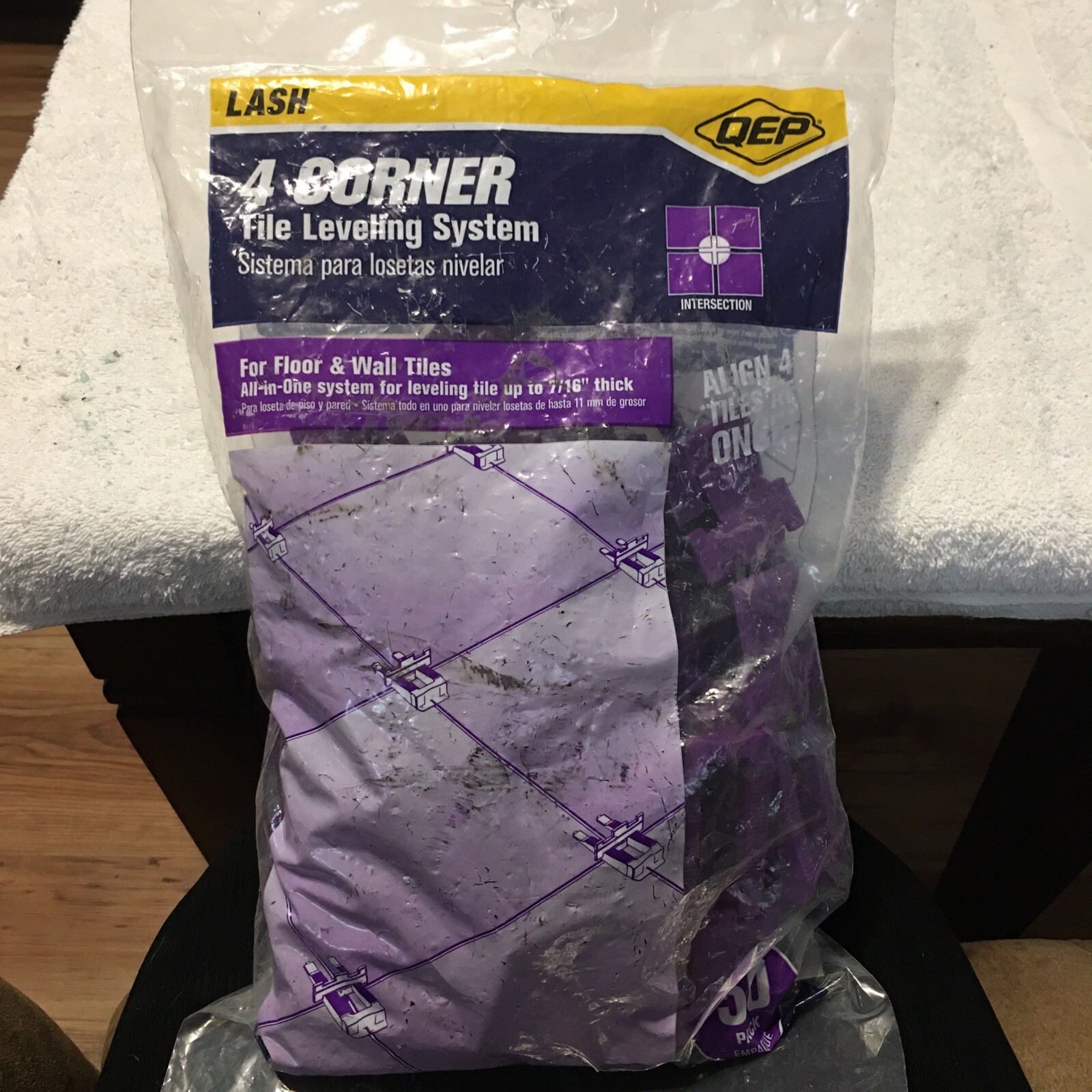 QEP Lash 4 Corner Tile Leveling System 7/16” Thick 50 Pk For Floor & Wall Tiles