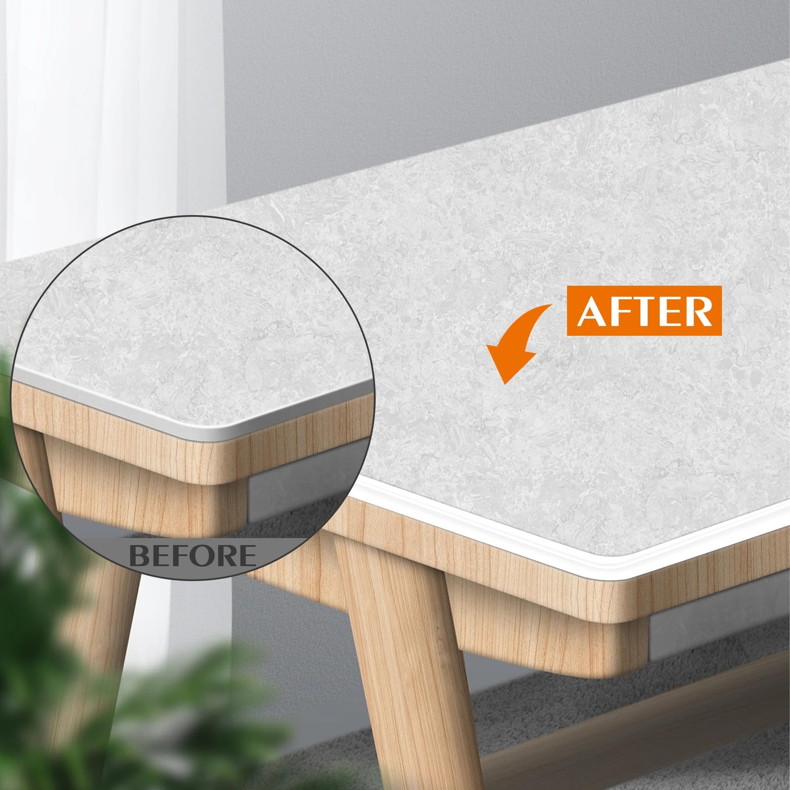 Kikerike Peel and Stick Tile Edge Trim 10Ft L-Shape Outside Corner Molding Vinyl