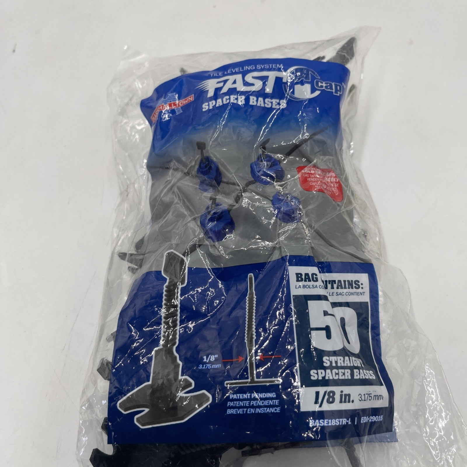 50 FASTcap Tile Spacer Bases Ratchet System Straight Type 1/8″ BASE18STR-L