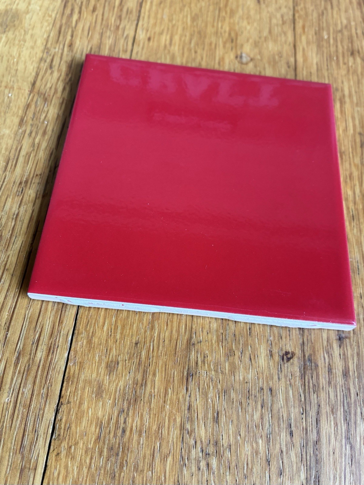 Glossy Bright Red 4-1/4” Square Ceramic Tile–Roca “Red Pepper” 20 sq ft