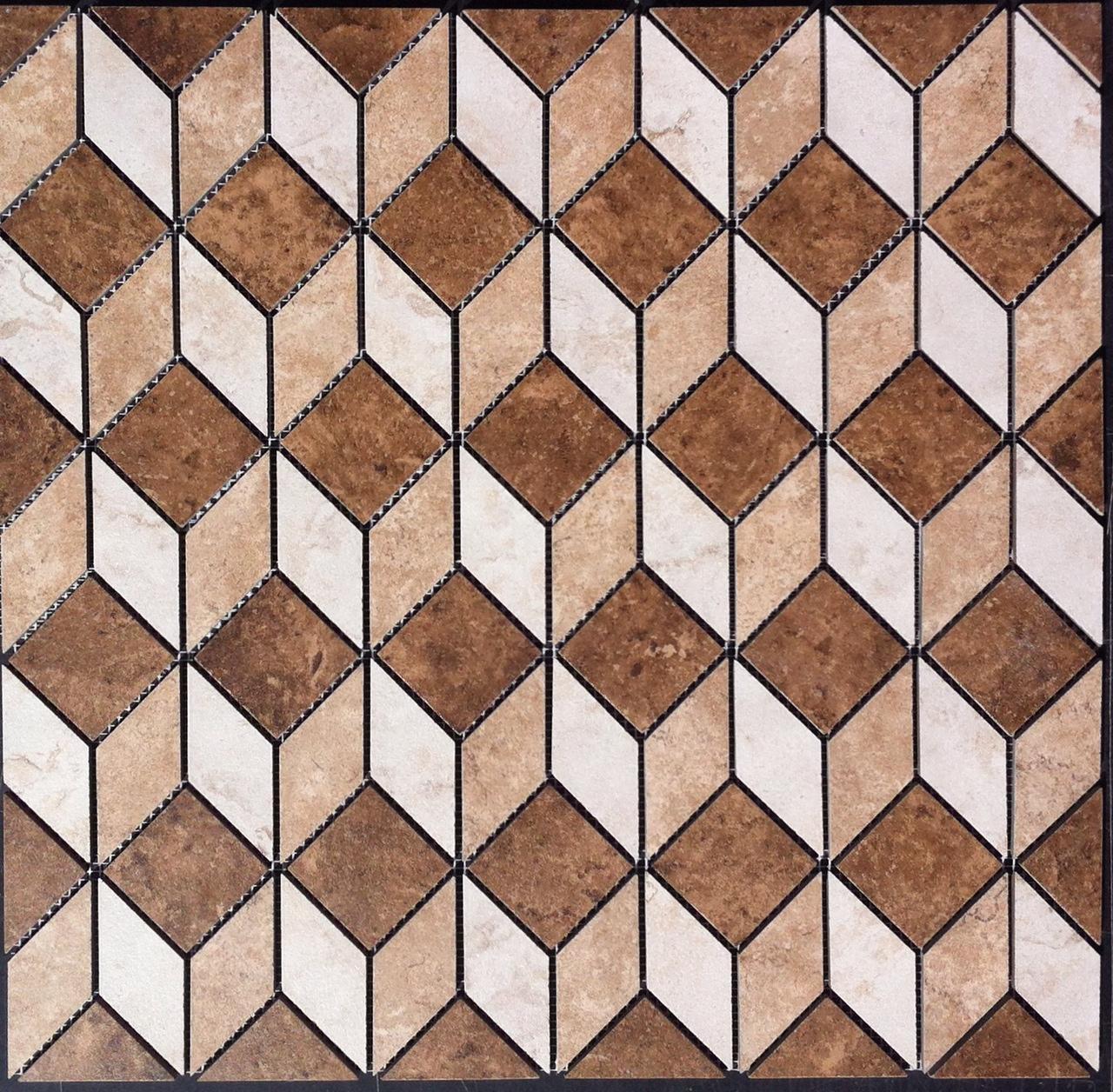 21 1/8″ X 20 9/16″ Tile Medallion- Daltile’s Brancacci, Heathland & Fidenza tile