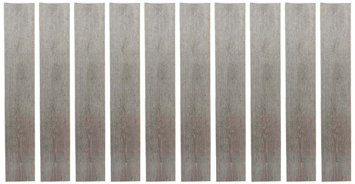 Vinyl Peel and Stick Floor Tile, Self-Adhesive Wood Plank, 10-Pack (15 Square Fe