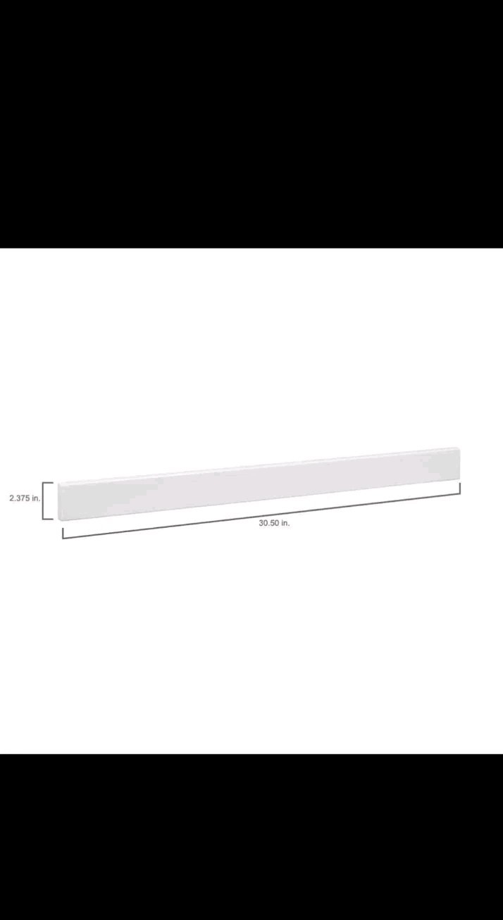 30.5 In W Cultured Marble Vanity Backsplash Solid White Replacement Back Splash