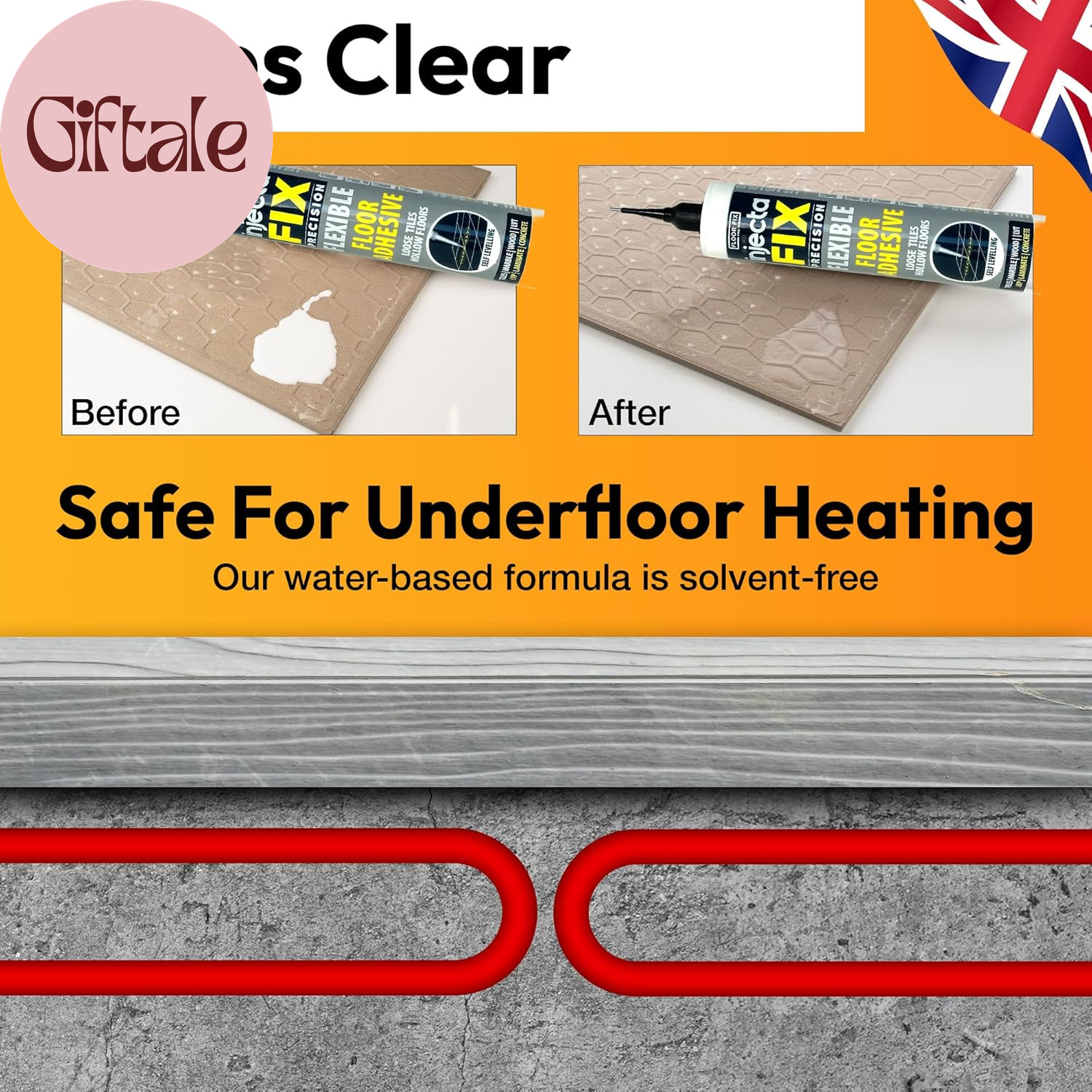 the Original Adhesive – Extra Strength – Fix Loose & Hollow Tiles, Repair Squeak