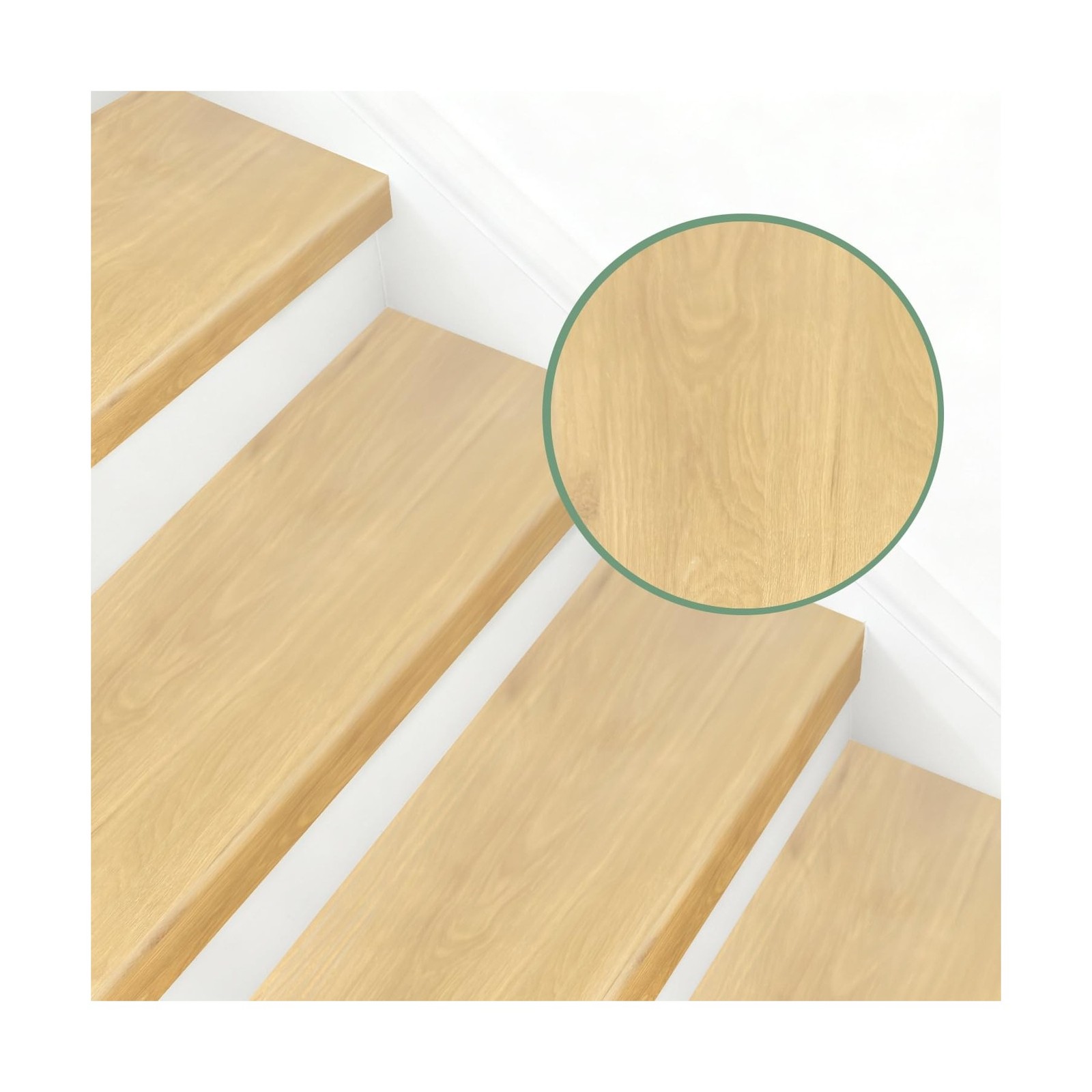 Non Slip Stair Treads for Stair Remodel, 4 Pieces 47×11.8 inch Wood Plastic C…
