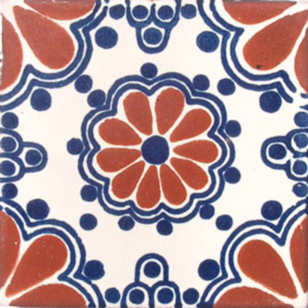 #C002) Mexican Tile sample Ceramic Handmade 4×4 inch, GET MANY AS YOU NEED !!