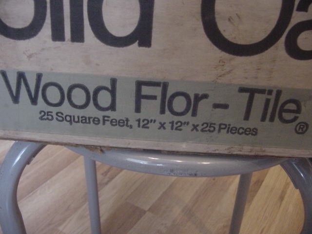 VINTAGE 60s-70s HONEY OAK PARQUET WOOD FLOORING FULL CASE 25 SQ.FT. 12” x 12″