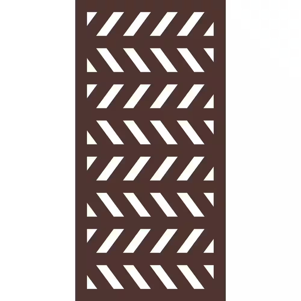 5/16 In. X 24 In. X 48 In. Herringbone Modular Hardwood Composite Decorative Fen