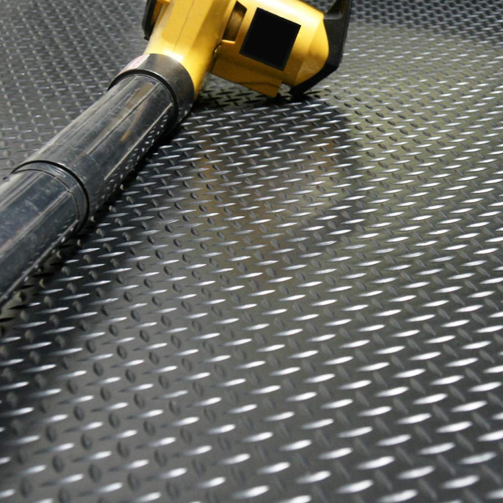DiamondPlate Rubber Flooring Roll 3 mm x 4 ft x 2 ft Roll Black