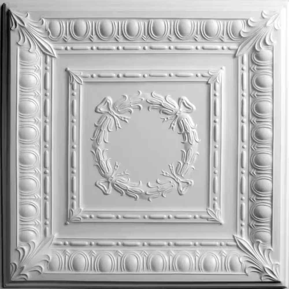 Empire White 2 Ft. X 2 Ft. Lay-In or Glue-Up Ceiling Panel (Case of 6)