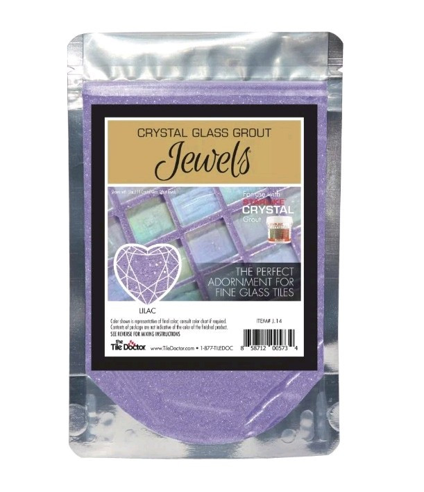 The Tile Doctor Crystal EVO Glass Grout Jewels LILAC J.14 Starlike Additive