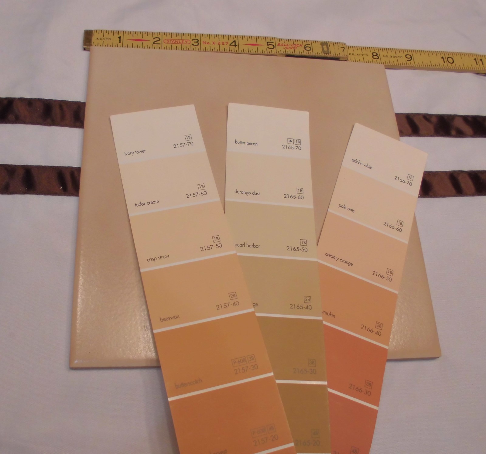 1 pc. *Tan-Brown-Peachy* Ceramic / Porcelain Floor Tile 8″ X 8″ Smooth Finish