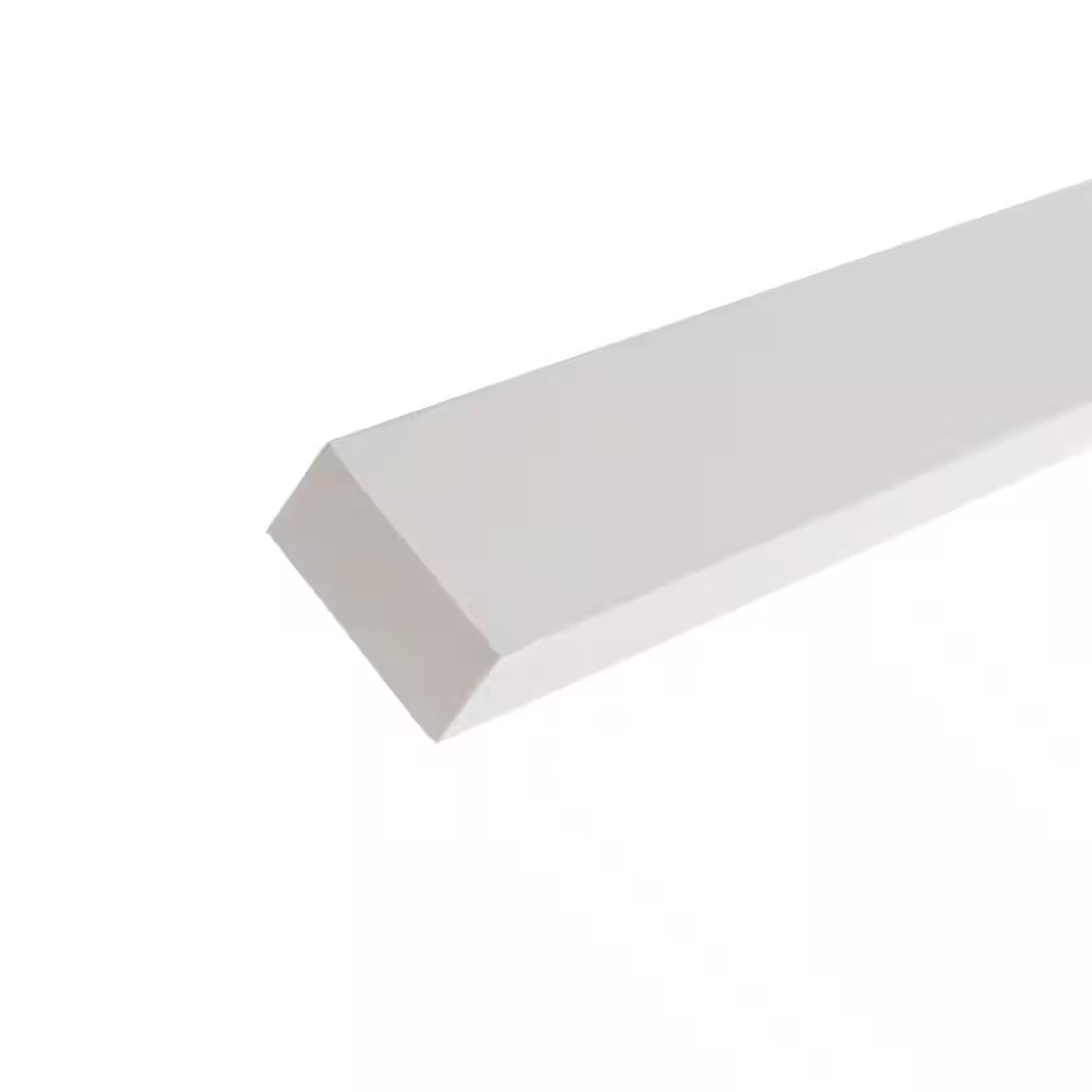 0.75 In. X 1.5 In. X 8 Ft. White PVC Composite Traditional Trim