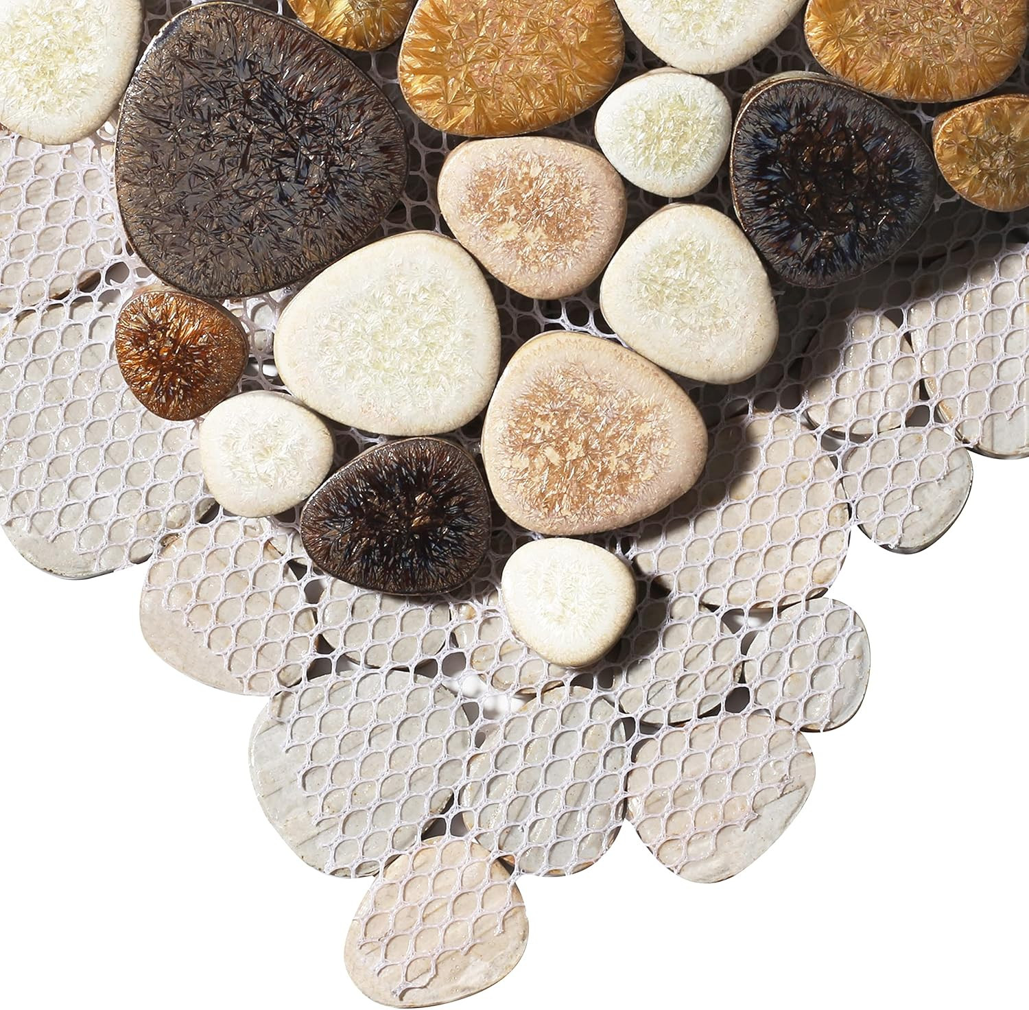 Yellowstone Non-Slip Matte Pebbles Mosaic Tile for Shower & Bathroom Floor