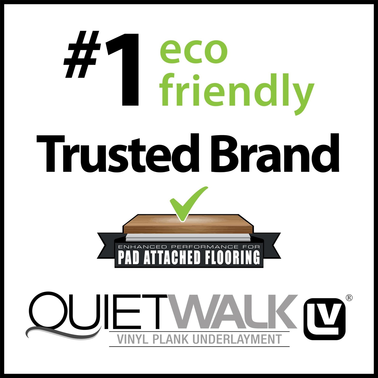 QuietWalk LV Luxury Vinyl, Laminate, or Wood Underlayment (Float, Glue, or Na…