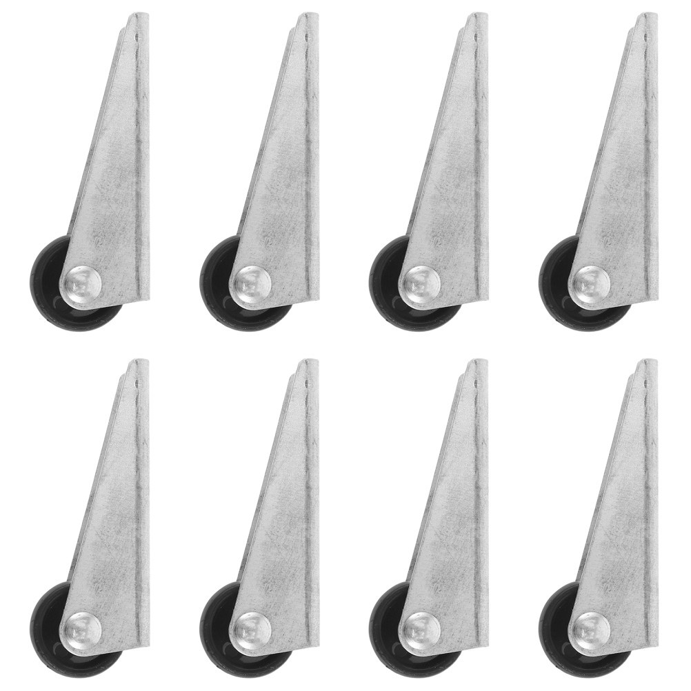 8PCS Door Sinking Caster Wheels | Low Profile Fixed Rolling Casters | Small