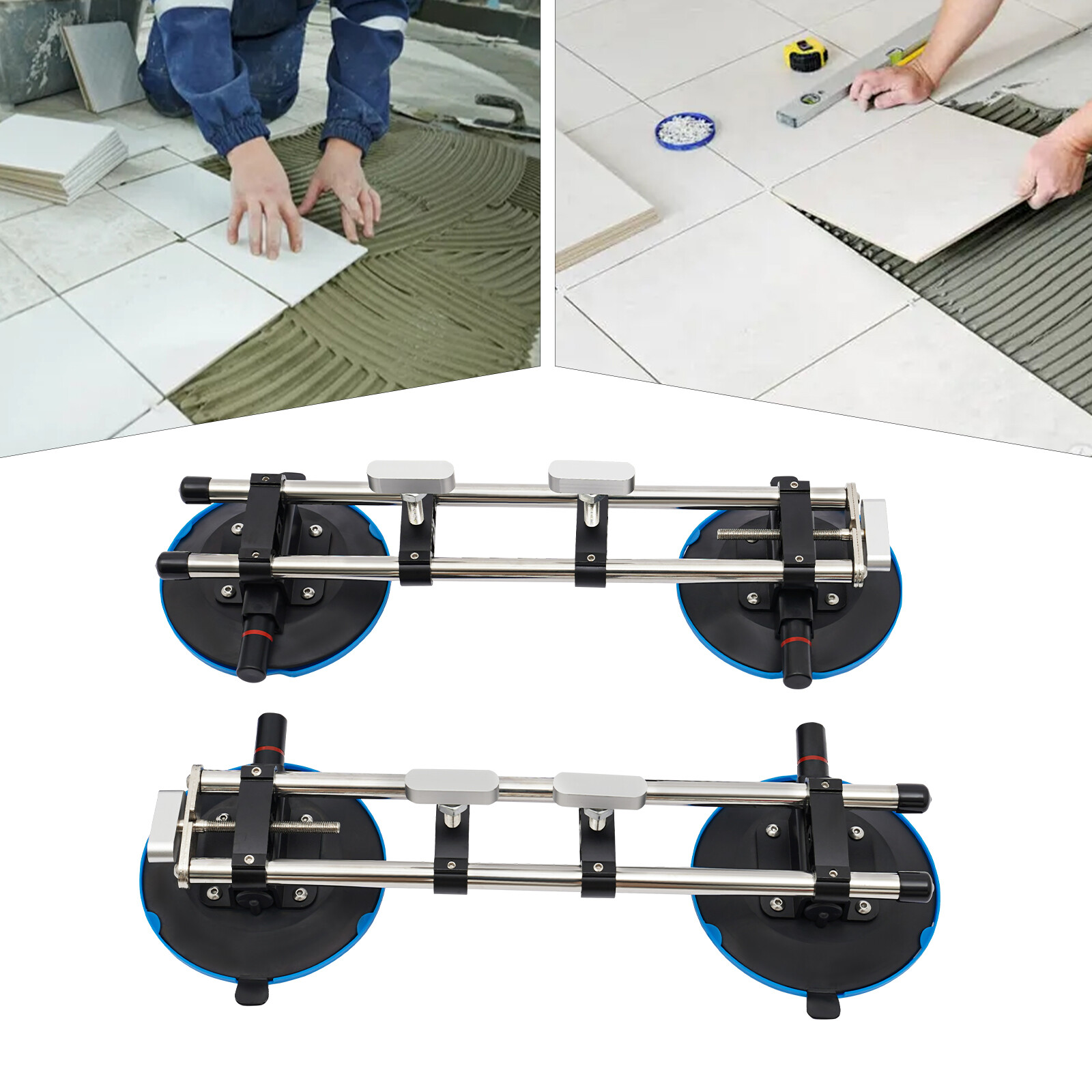 Tile Leveling Seam Setter Tool with Strong Suction Cups for Easy Use