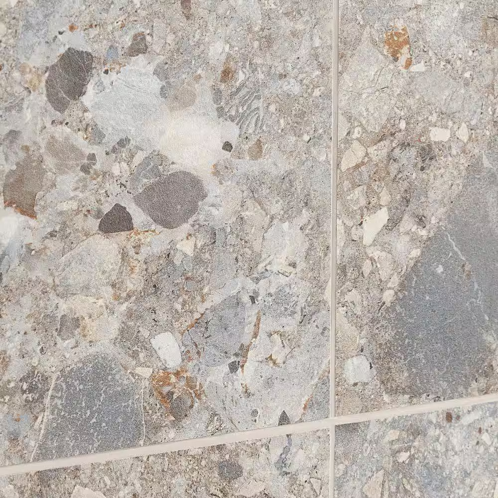 Luxe Terrazzo Earth 23.54 In. X 23.54 In. Matte Terrazzo Look Porcelain Floor an