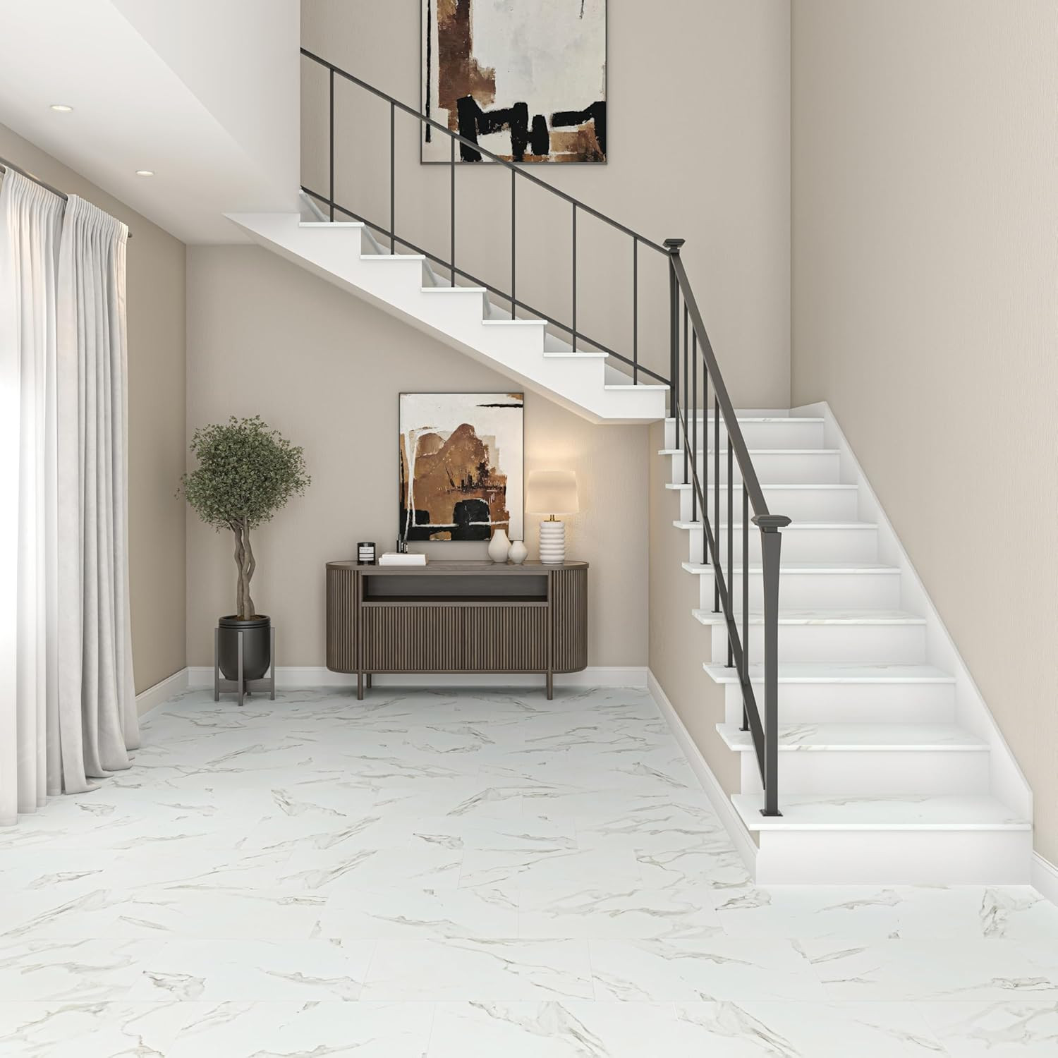 Grantshire 18″x36″ Glue Down Luxury Vinyl Flooring – 27 SQFT per Carton
