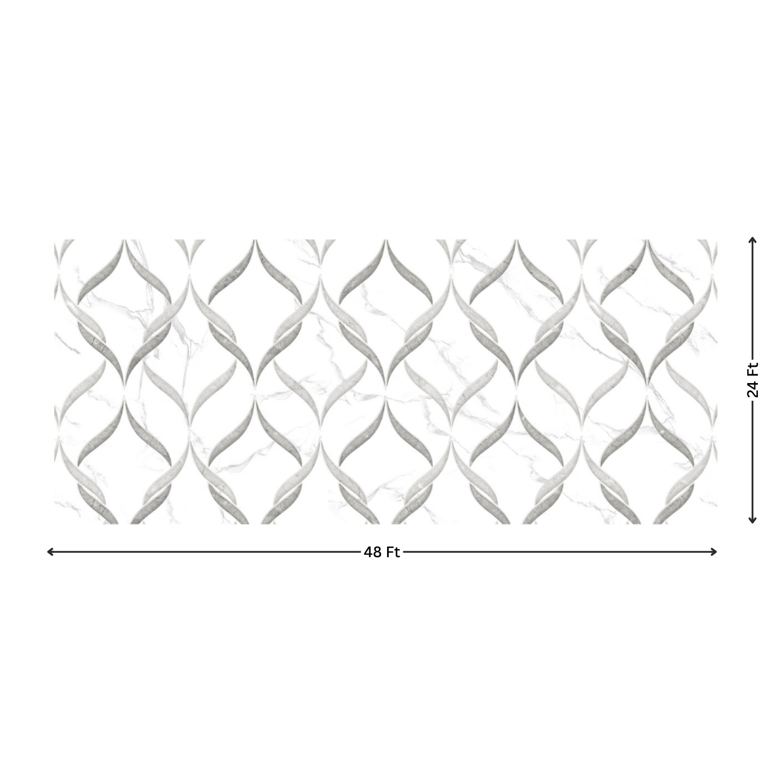My Luxury Flooring MK GLOSSY Librato Satvario Decor Porcelain Tiles – 24 x 48 In