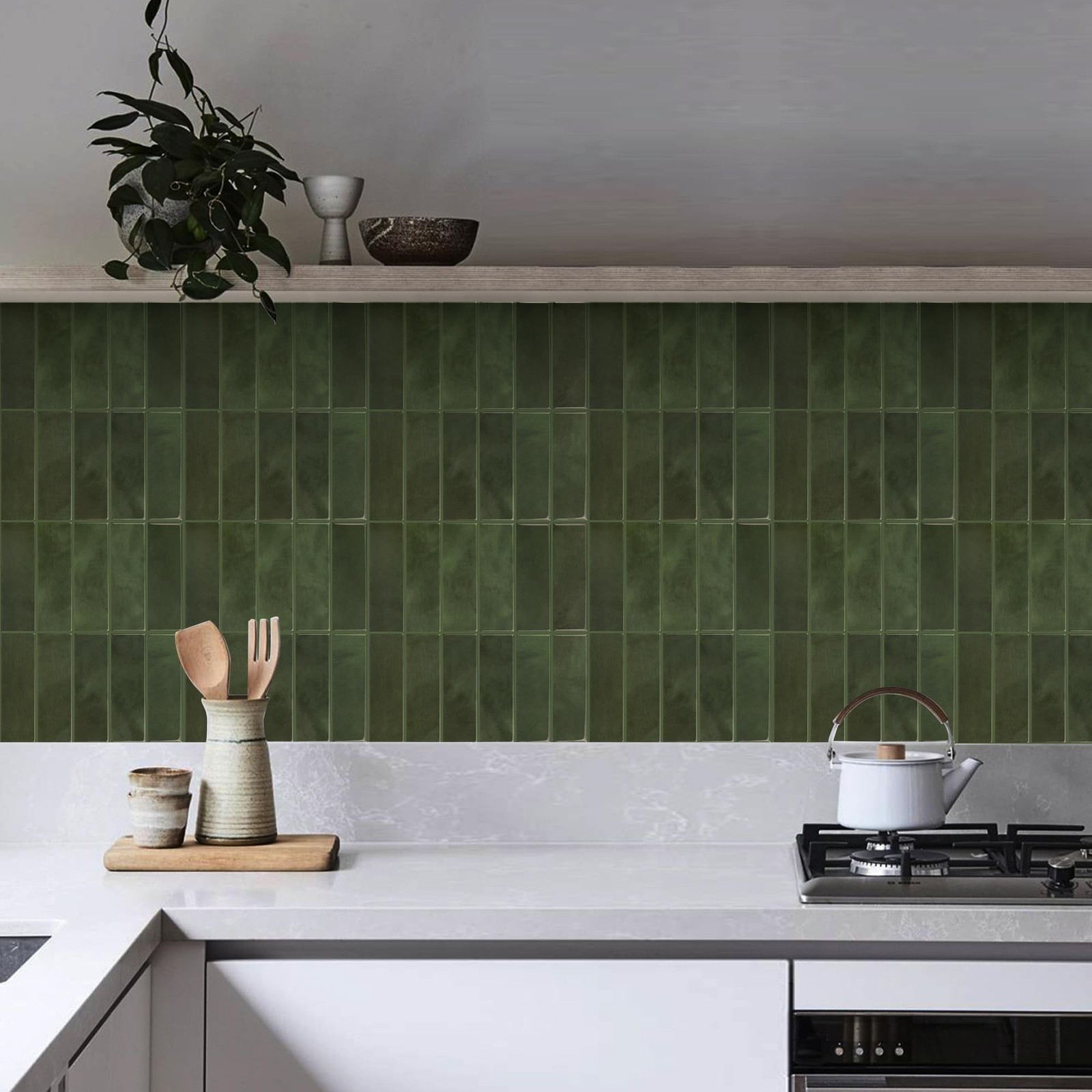 5 Pack Peel and Stick Backsplash Subway Tiles, Extra Thick 3D Wall Panels, He…