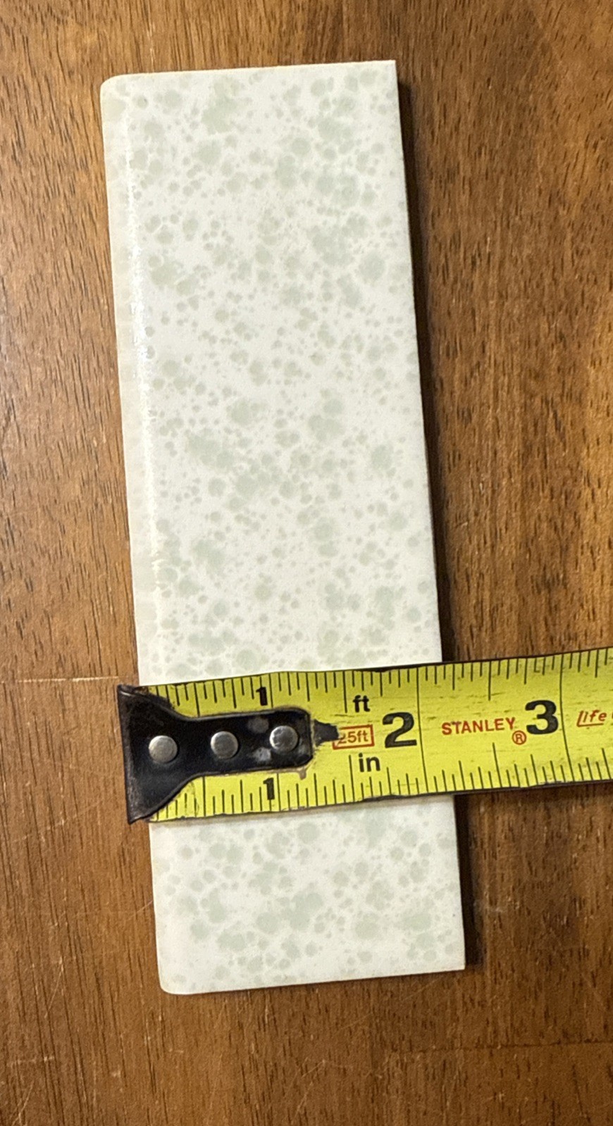 Frostones by Oxford Bullnose Tile 6 1/2″ Glossy Gray Pearl Matte White Ceramic