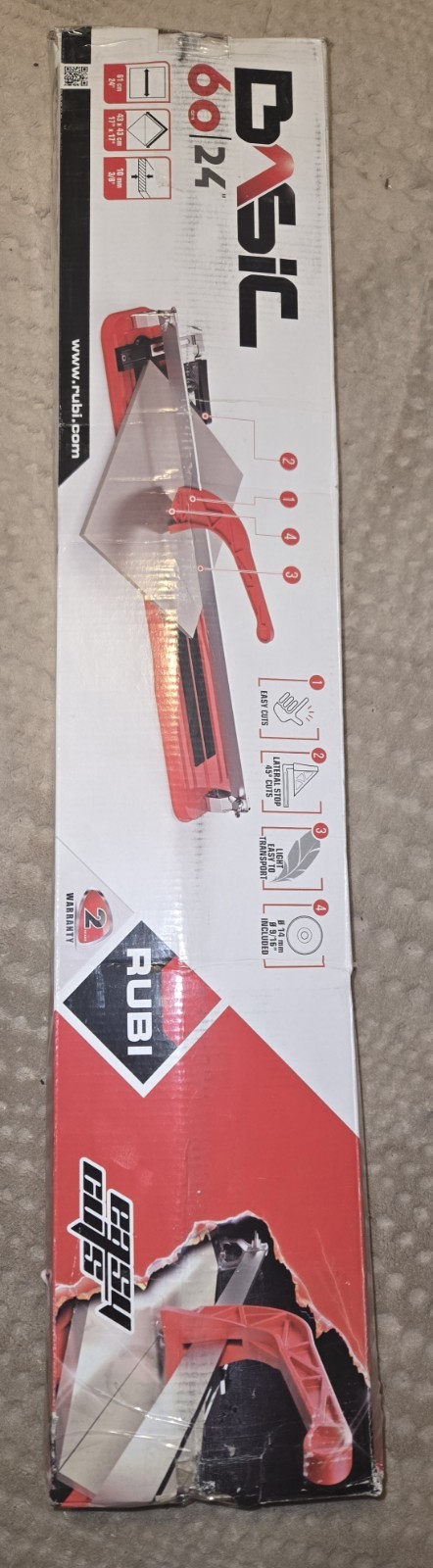 Rubi Easy Cuts Basic 61/24 Manual Ceramic Tile Cutter Cutting Tool Open Box