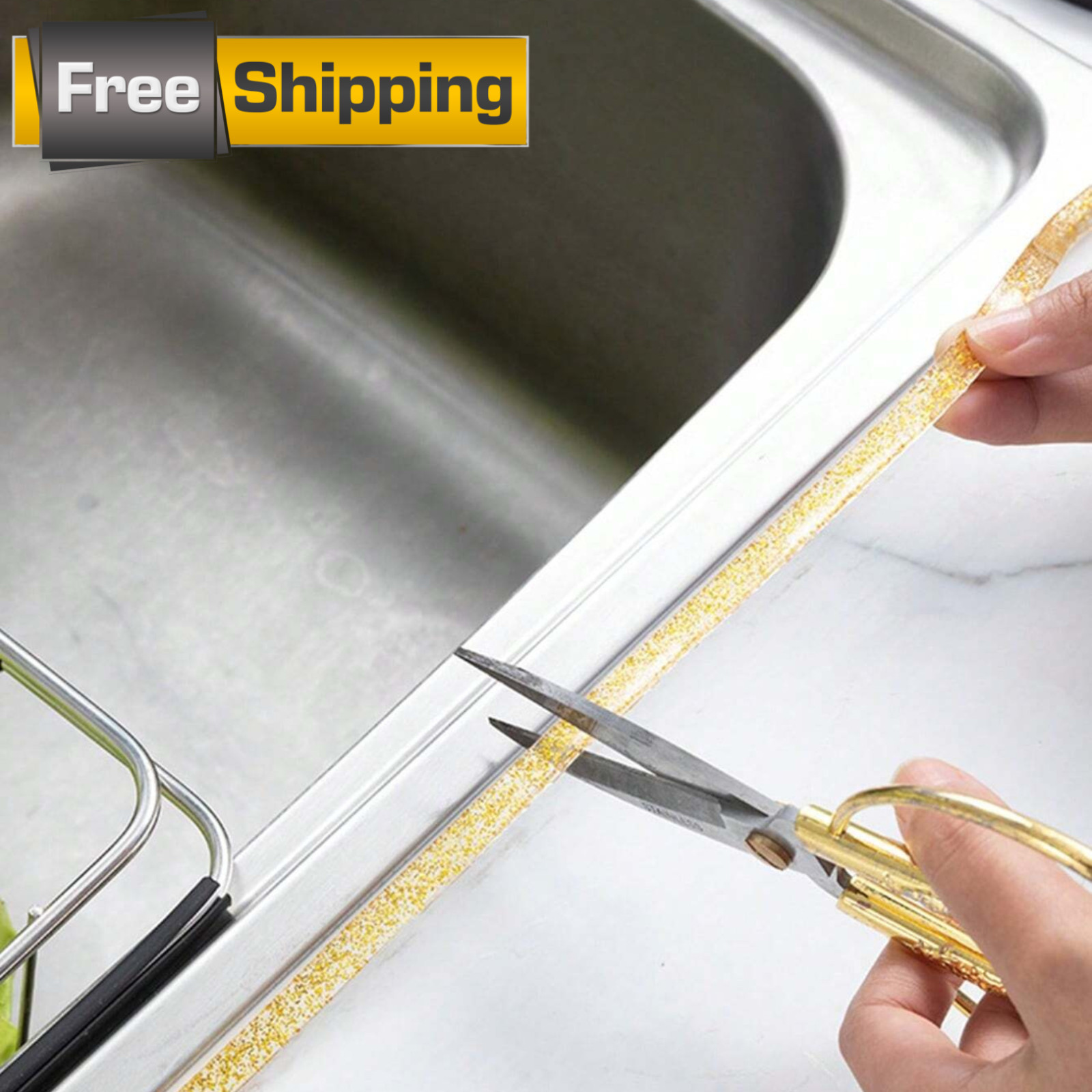 6M Ceramic Tile Gap Tape Self Adhesive Waterproof Caulk Strip 8mm Wall Sealing