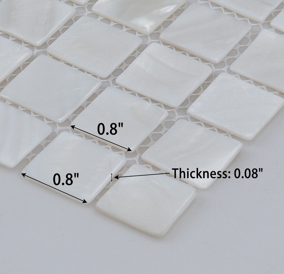 Art3d 10Pack Mother of Pearl Shell Mosaic Tile for Kitchen Backsplash 12 x 12 in