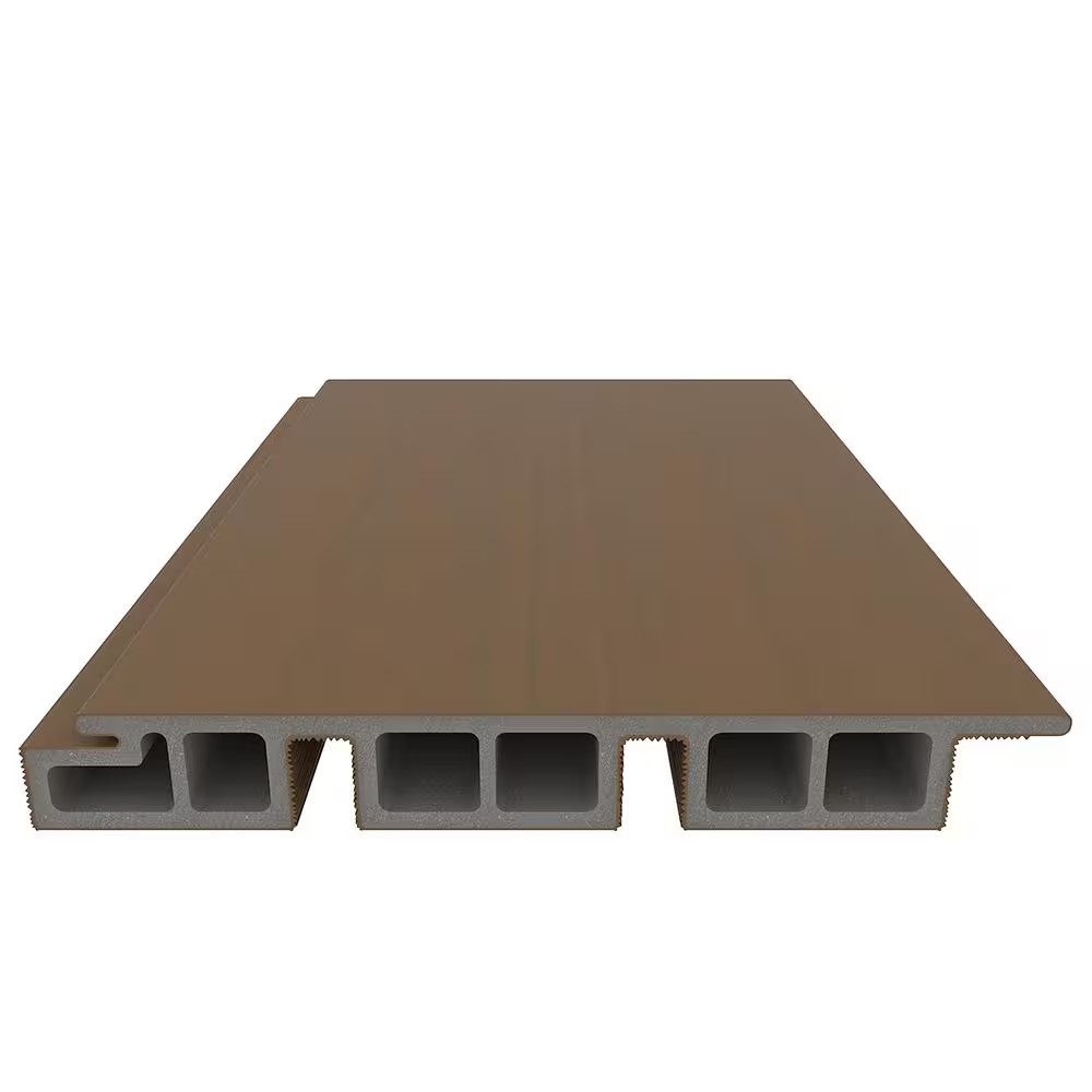 European Siding System 7.7 In. X 96 In. Composite Belgian Board Siding in Peruvi