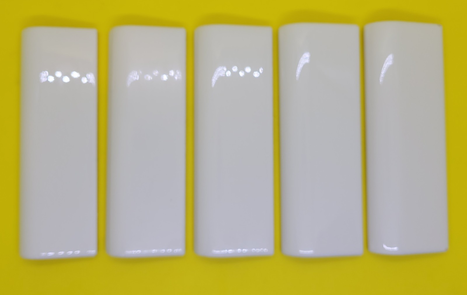 Restore Bright White 2 in. x 6 in. Glazed Ceramic Mudd Bullnose Tile – 5 Total