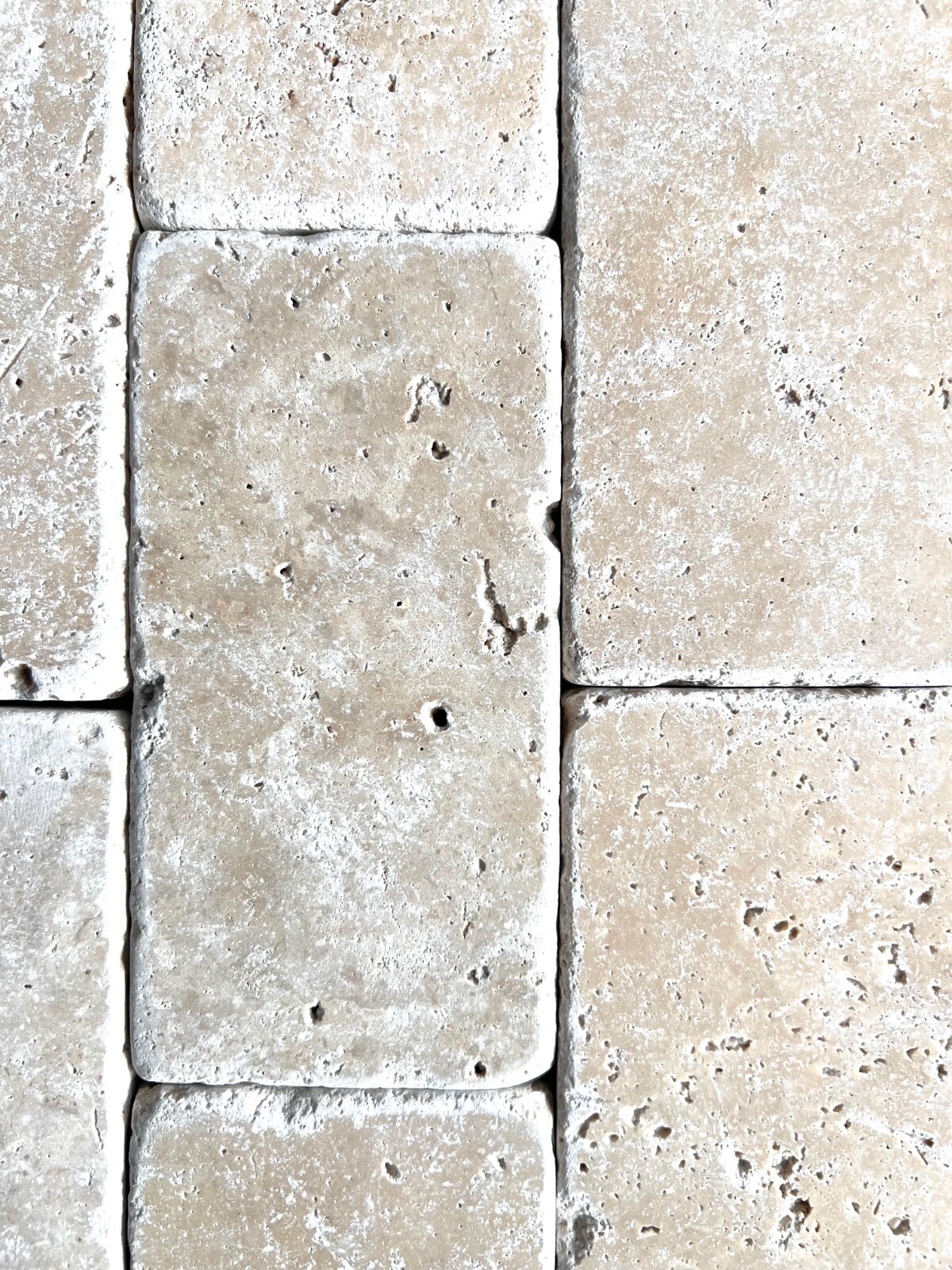Ivory Medium 3×6 Tumbled Travertine Tile Floor Kitchen Backsplash (1 PIECE)