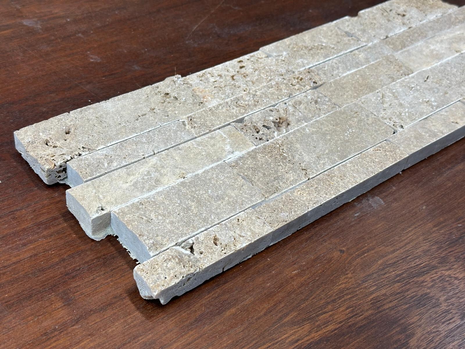 Noce Travertine Stacked Stone Ledger panel 7×20 – sample listing