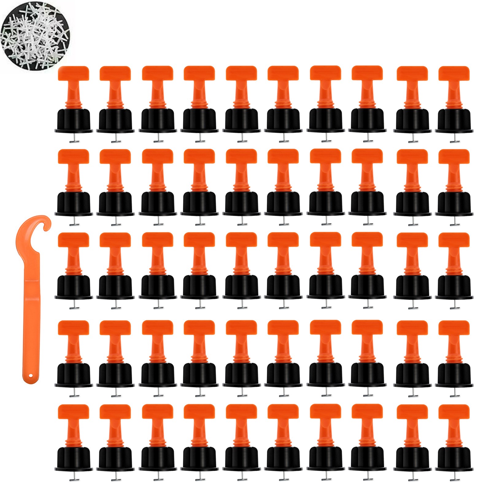 151pcs Tile Leveling System Reusable Flat Ceramic T-Lock Locator Spacer Tools K