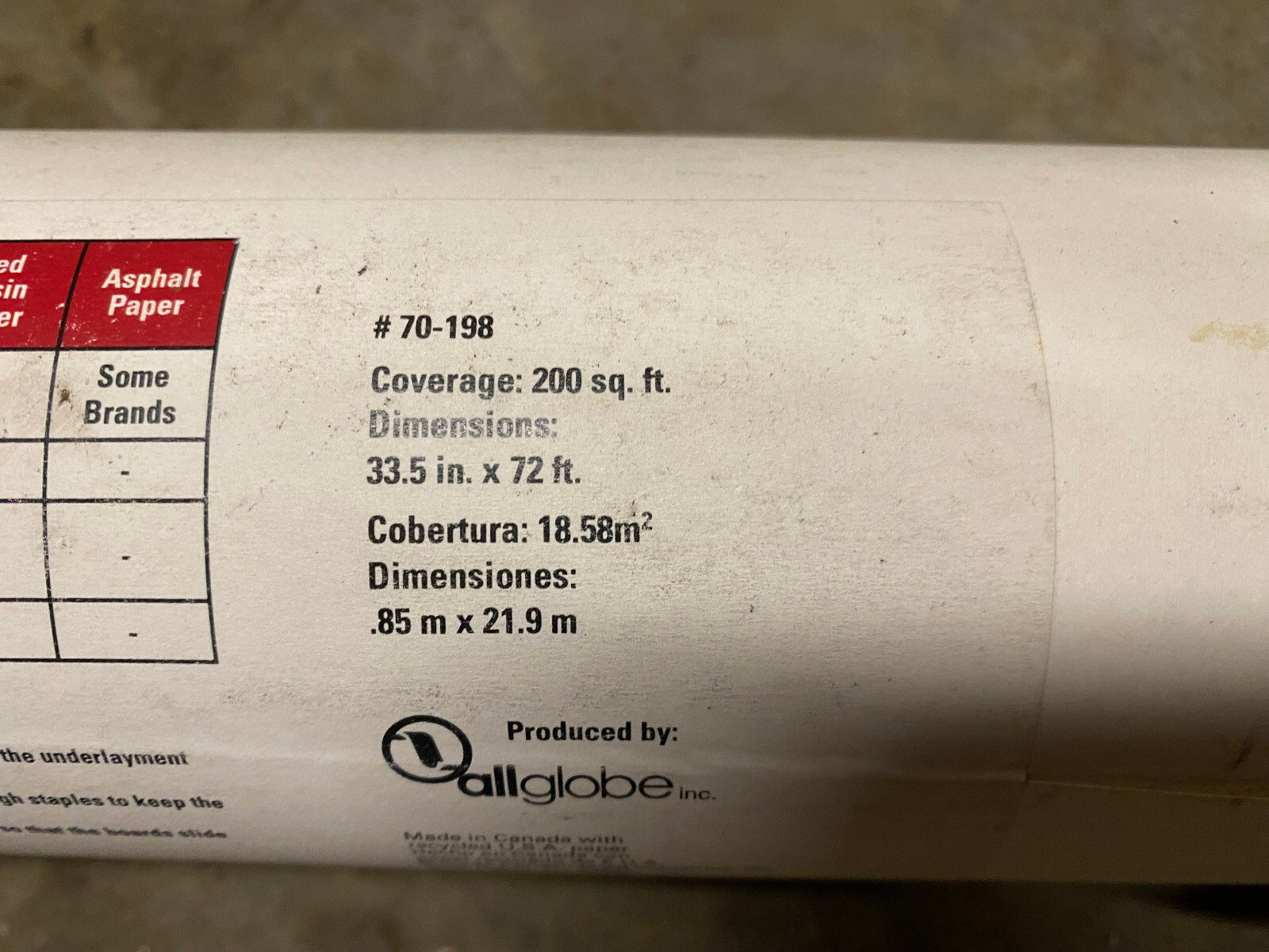 FLOOR Moisture Barrier 200 sqFT 31.5″x 76.25′ x 6 mil ROBERTS 70-198 Silicone