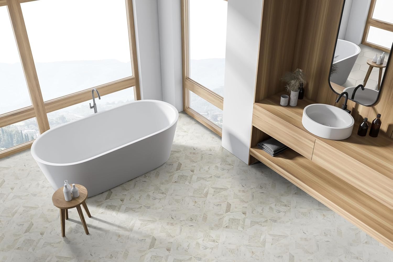 Arabescato Venato White Honed Marble Tile 12×12 for Backsplash & Floors