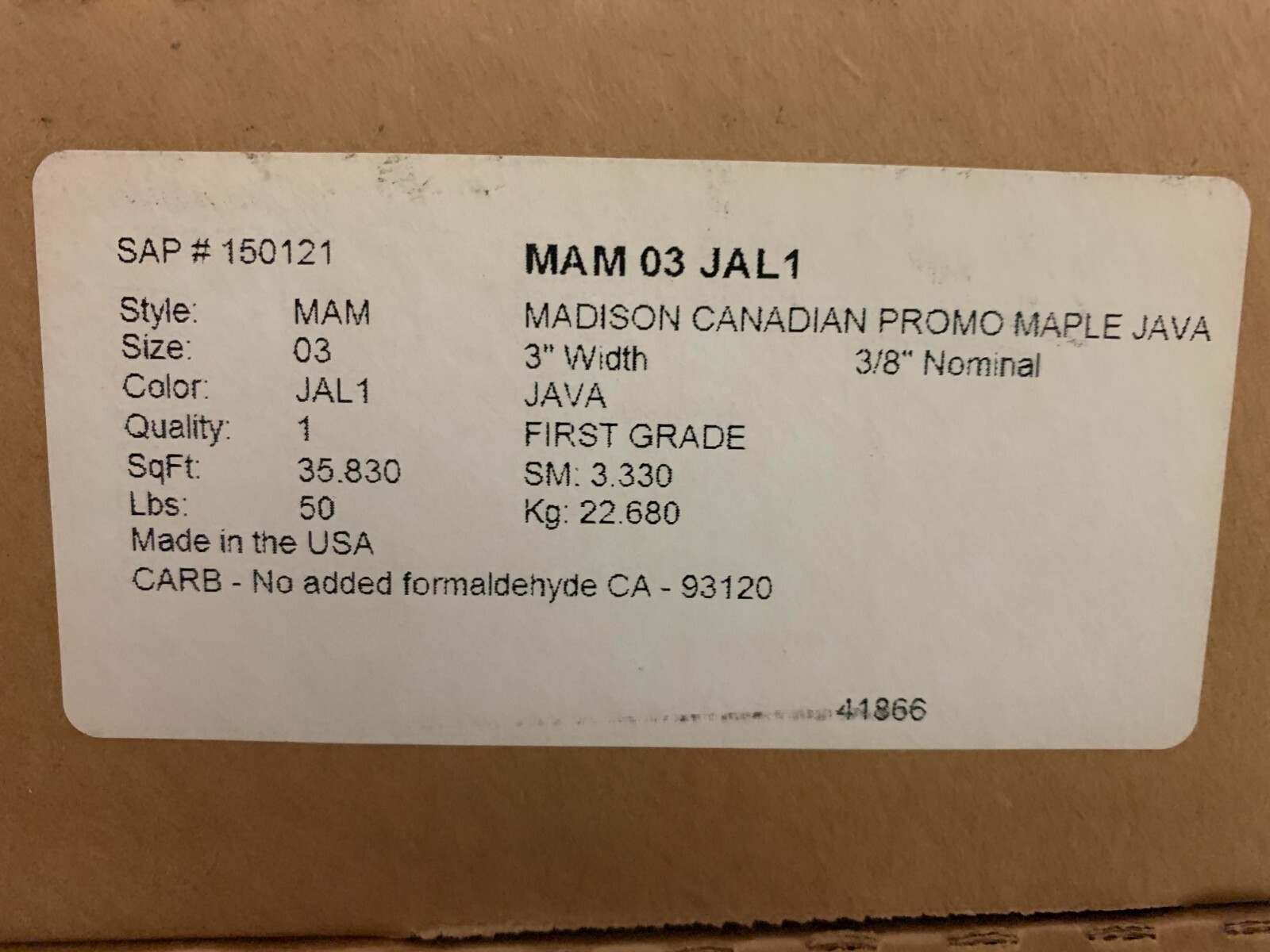 Mannington Hardwood Flooring MADISON MAPLE 3″ JAVA MAM03JAL1