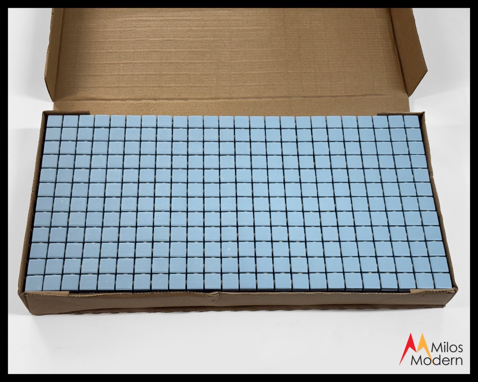 Daltile D169 Keystones Mosaic Tile Light Blue WATERFALL Matte Ceramic 12 Sheets