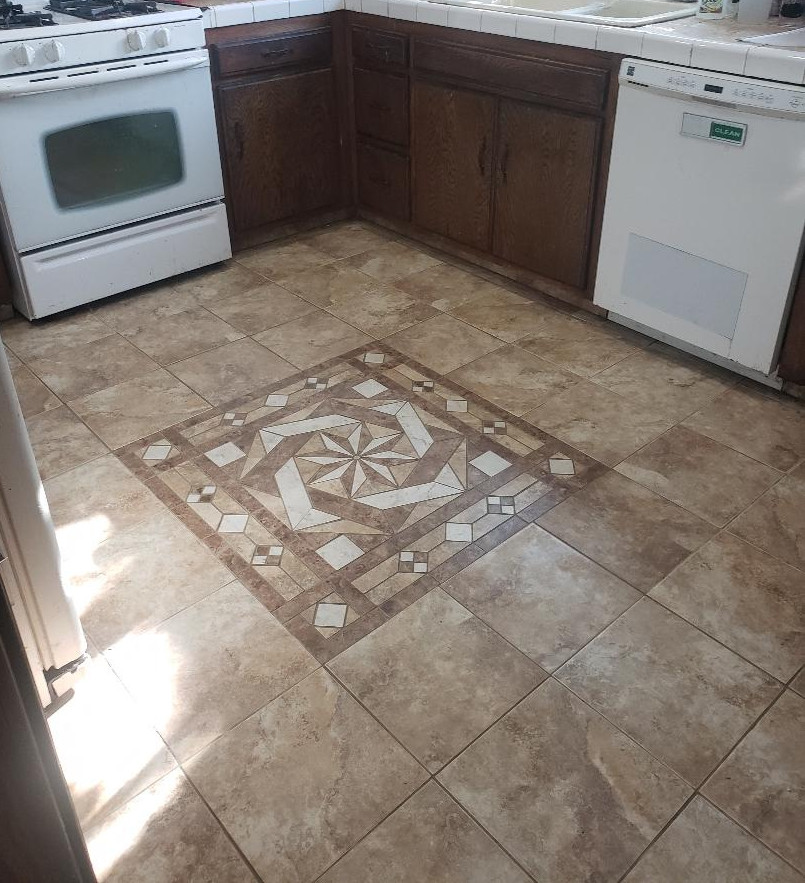 Custom made tile medallion & listello accents. Information Listing. Ebay store.