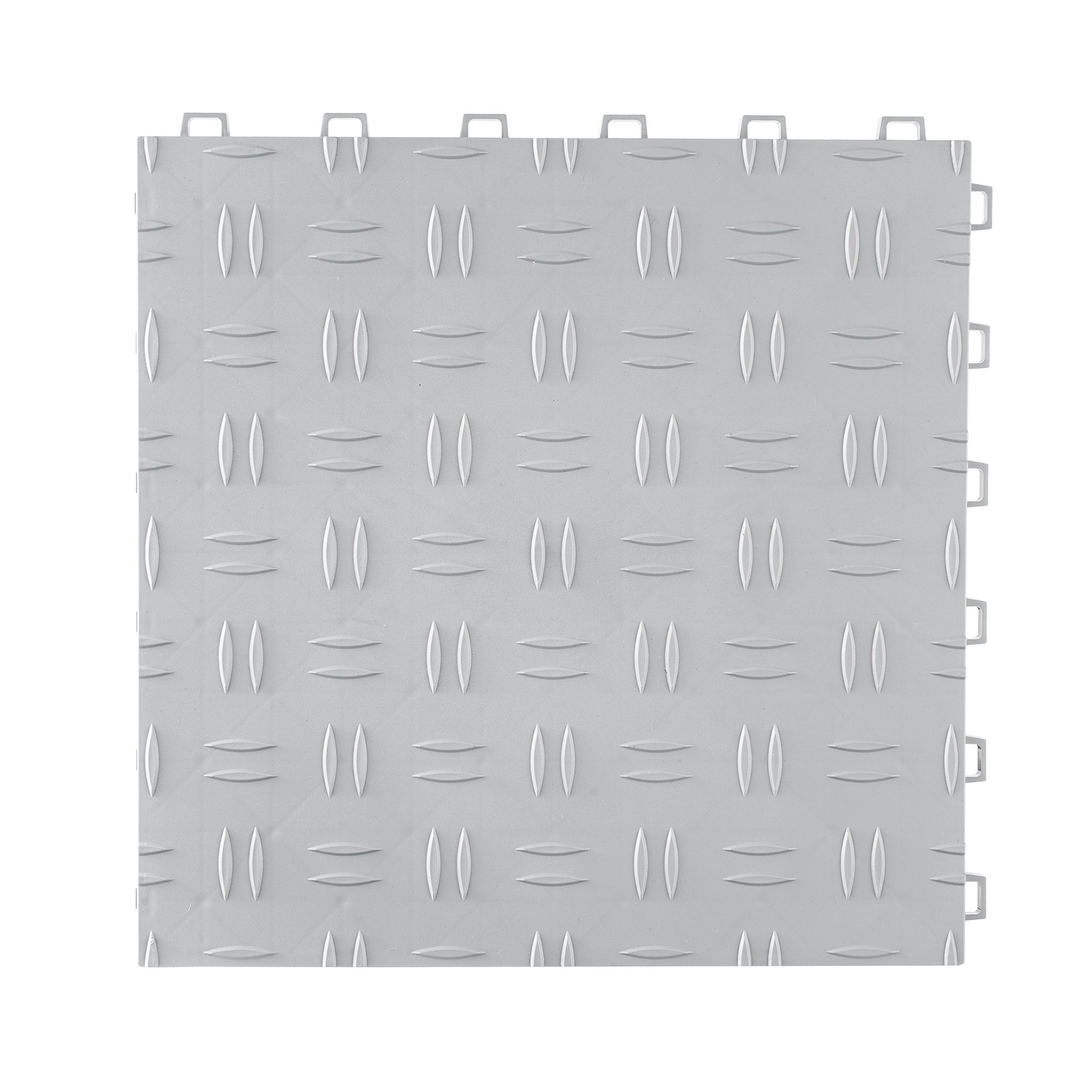 VEVOR Garage Tiles Interlocking 12×12 in 25 Pack Garage Flooring Tiles Silver