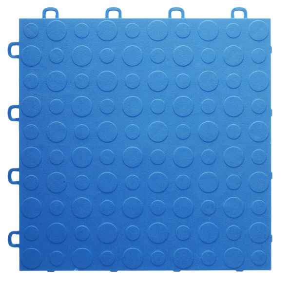DIY Basement Floor Tiles Coin Royal Blue – Made In The USA