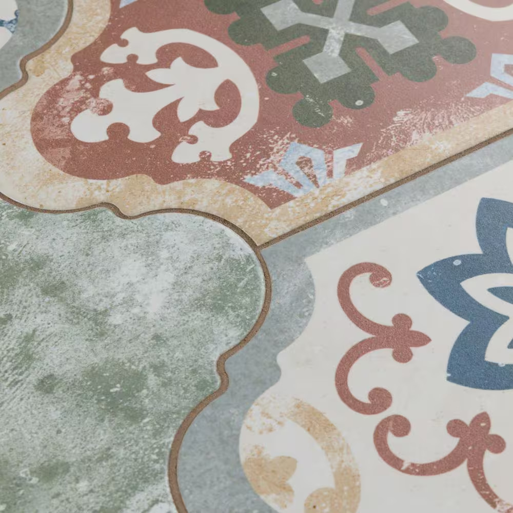 Corinto Provenzal Colors Mix 6-1/4 In. X 12-3/4 In. Porcelain Floor and Wall Til