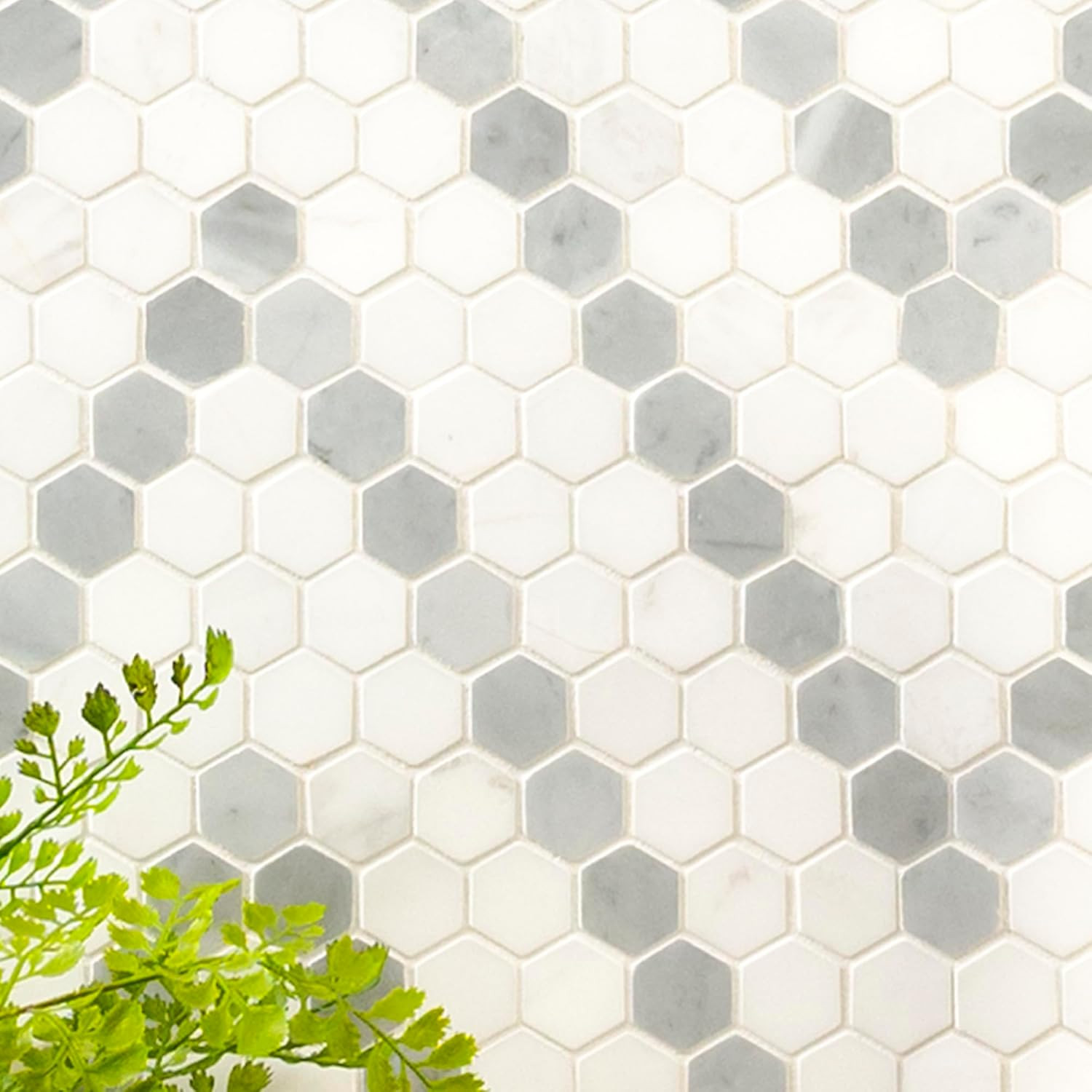 Polished Bianco Dolomite Hexagon Marble Tile 11×14 for Kitchen & Bath