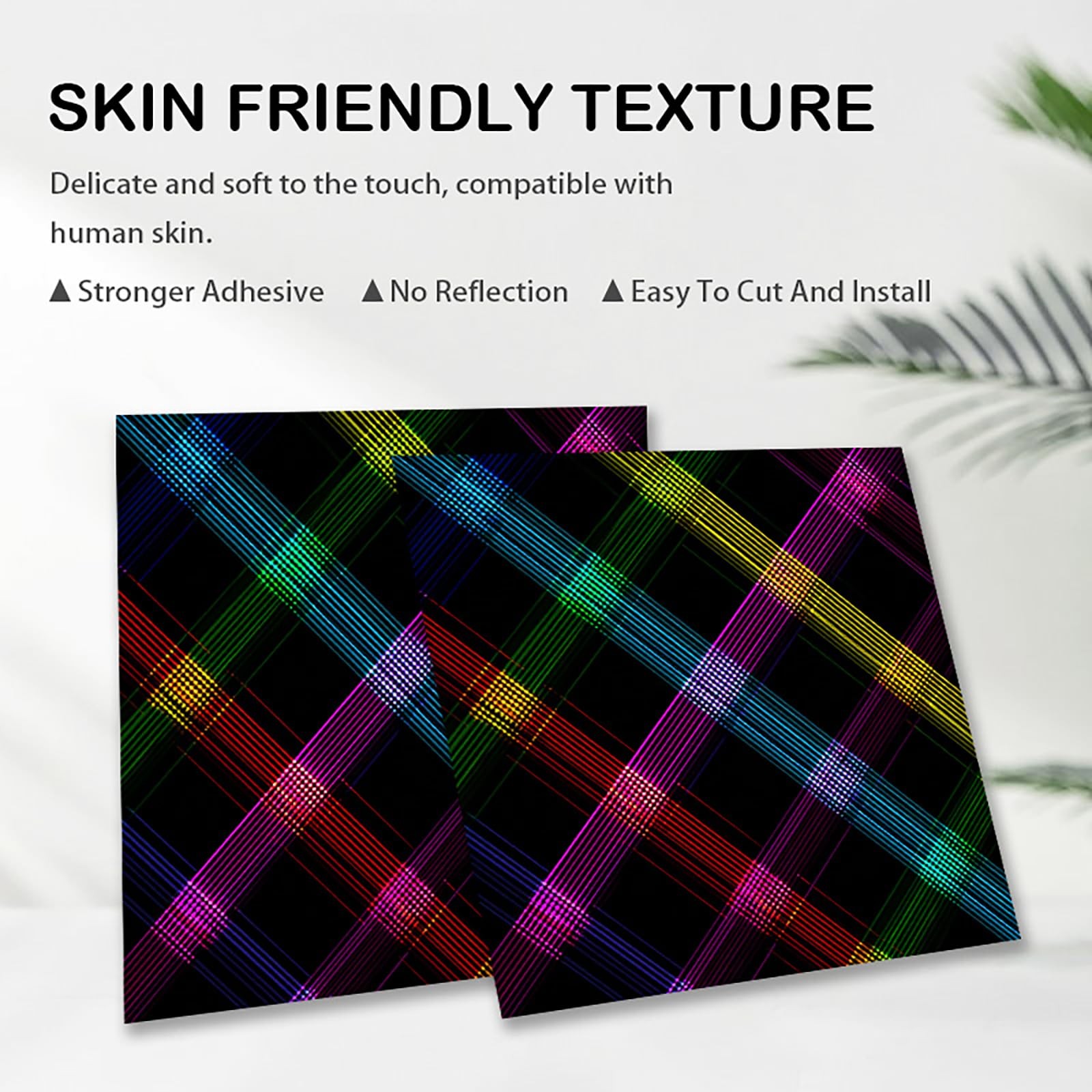 Peel and Stick Vinyl Floor Tiles – 12×12 Inch Colorful Crisscross Pattern, 10…