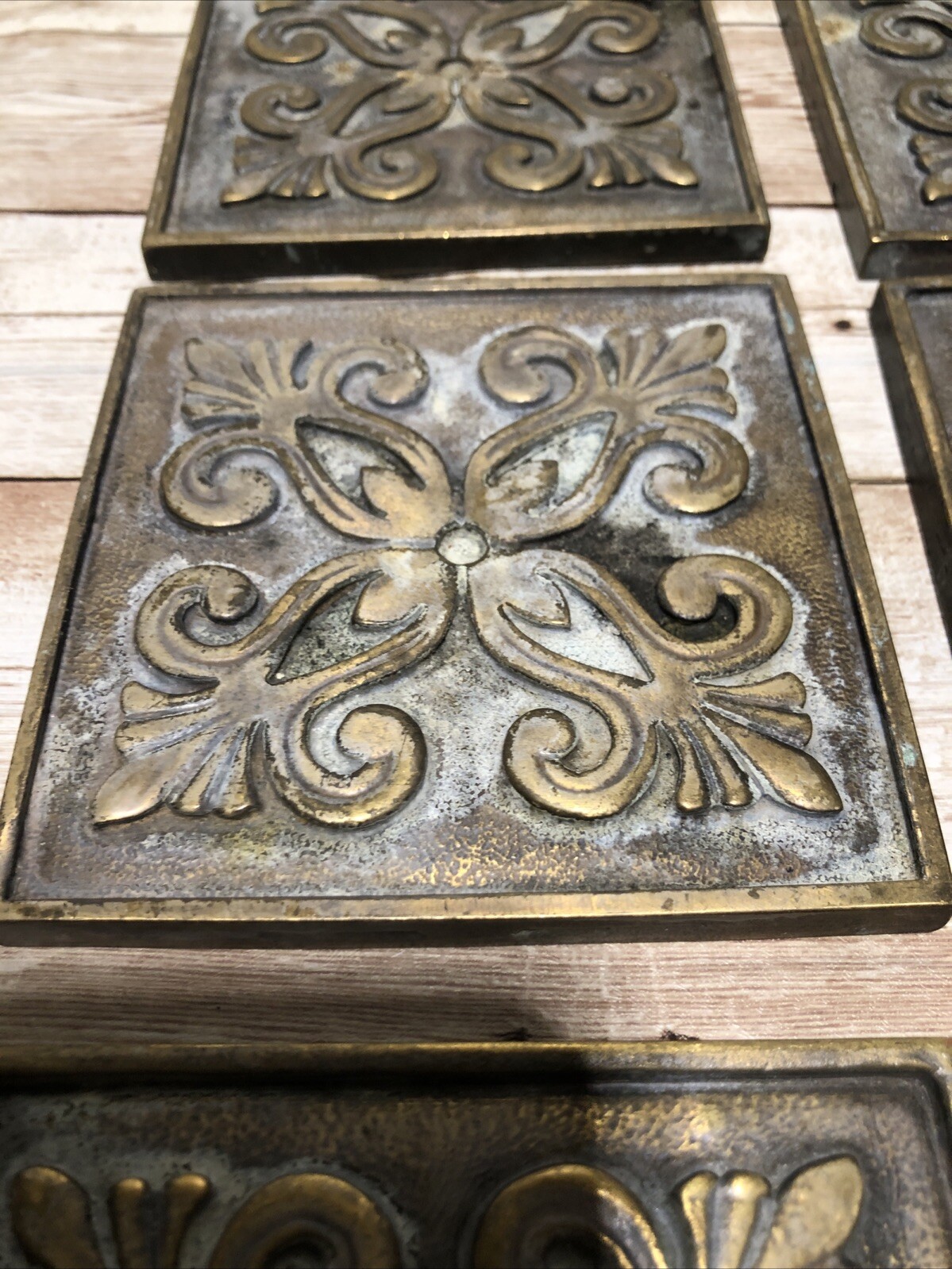 6 AHNZU Massalia Bullion Brass Deco Metal Wall Trim – 4″ x 4″ Frieze Accent
