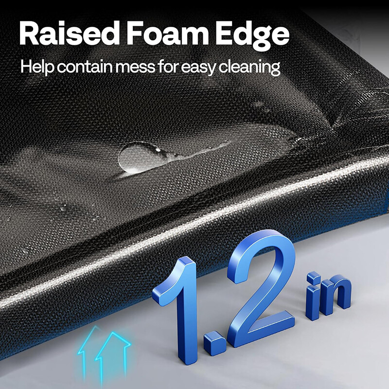 Car Containment Mat w/ Stay Put Corner Non-Slip Garage Floor Mats Raised Edge