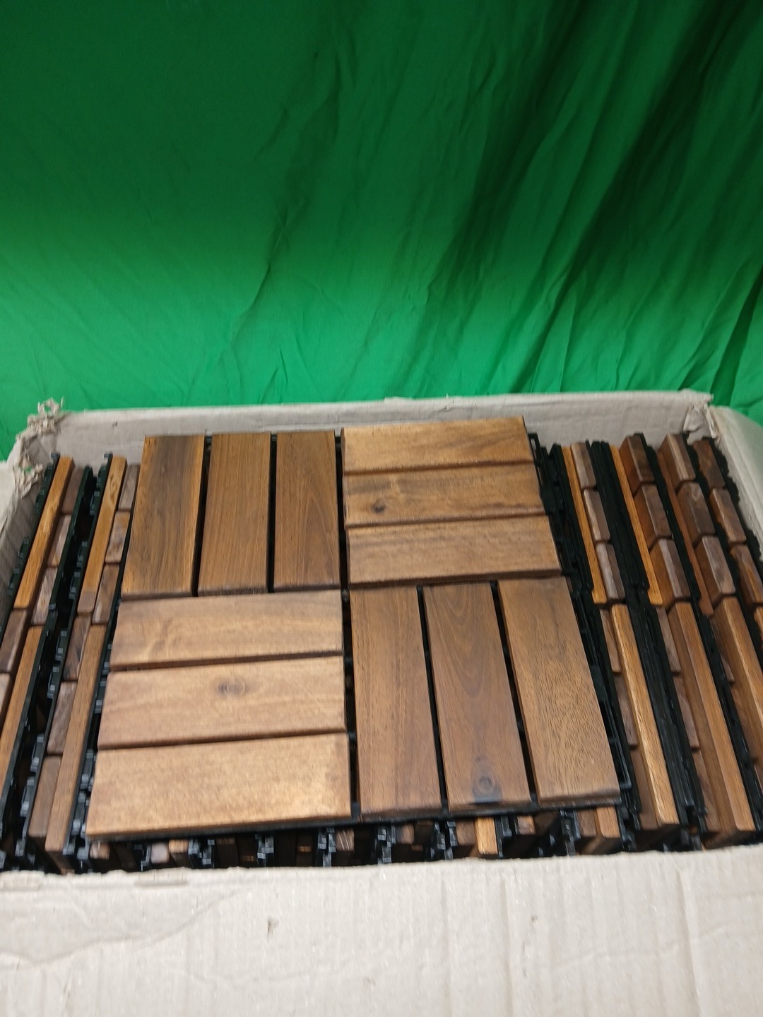30 PCS Interlocking Deck Tiles, 12″x12″ Waterproof Acacia Wood Patio Tiles,…