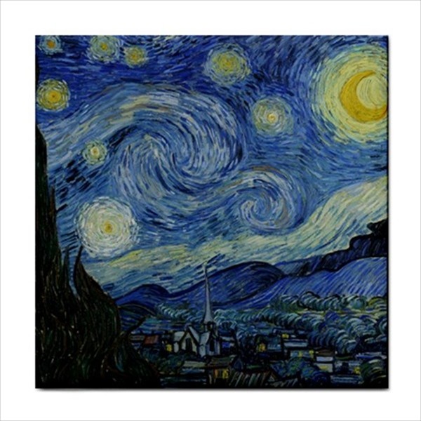 Famous Art Ceramic Tile Set Of 16 Backsplash 4.25″ Tiles Home Decor