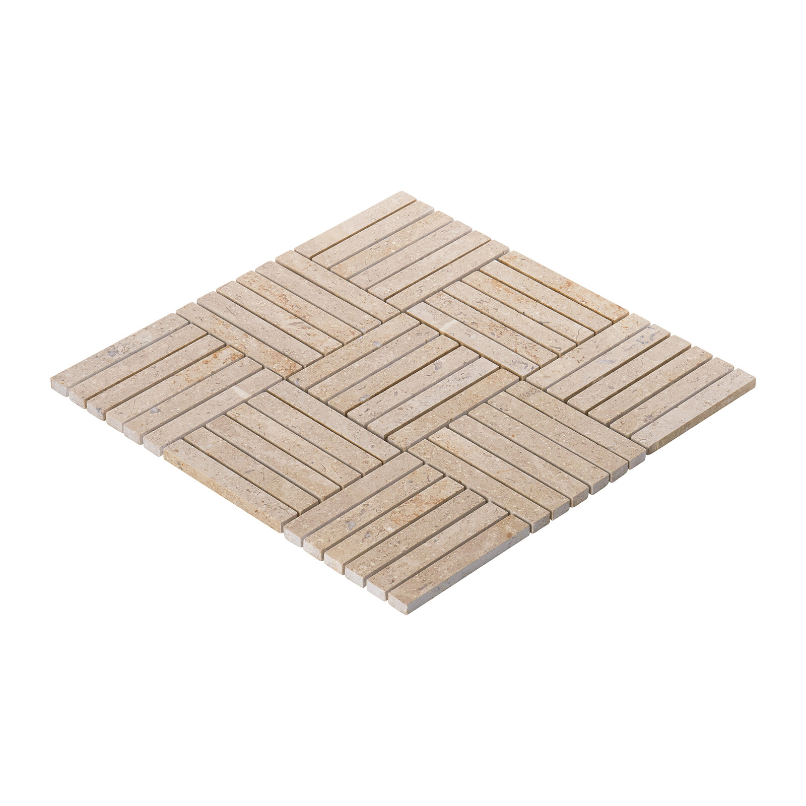 Beige Sand Travertine Marble Stone Parquet Mosaic Tile Kitchen Wall Backsplash